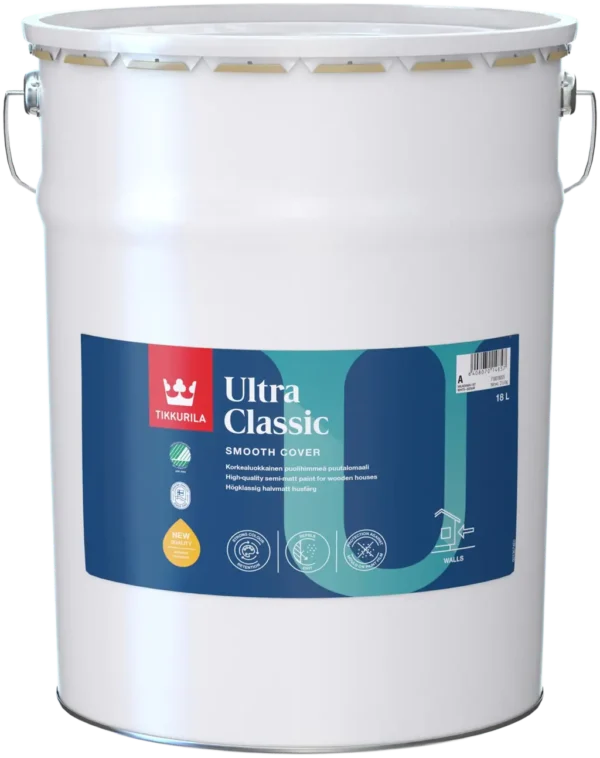 Medinių fasadų dažai Tikkurila Ultra Classic 18 ltr
