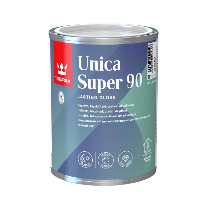 Lakas greitai džiūstantis Tikkurila Unica Super 90, blizgus, 0.9-9L