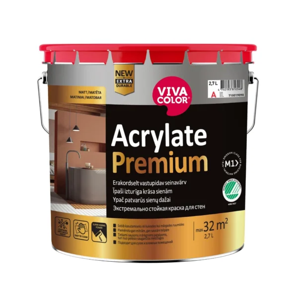 Sienų dažai Vivacolor Acrylate Premium 2,7