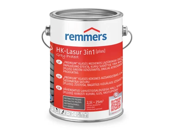 Lazūriniai dažai Remmers HK Lasur 3in1 [Plus] Grey-Protect, 0.75-20L - Image 5