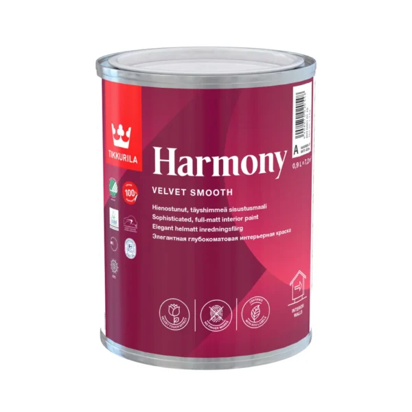 Sienų dažai TIKKURILA HARMONY, visiškai matiniai 0,9L
